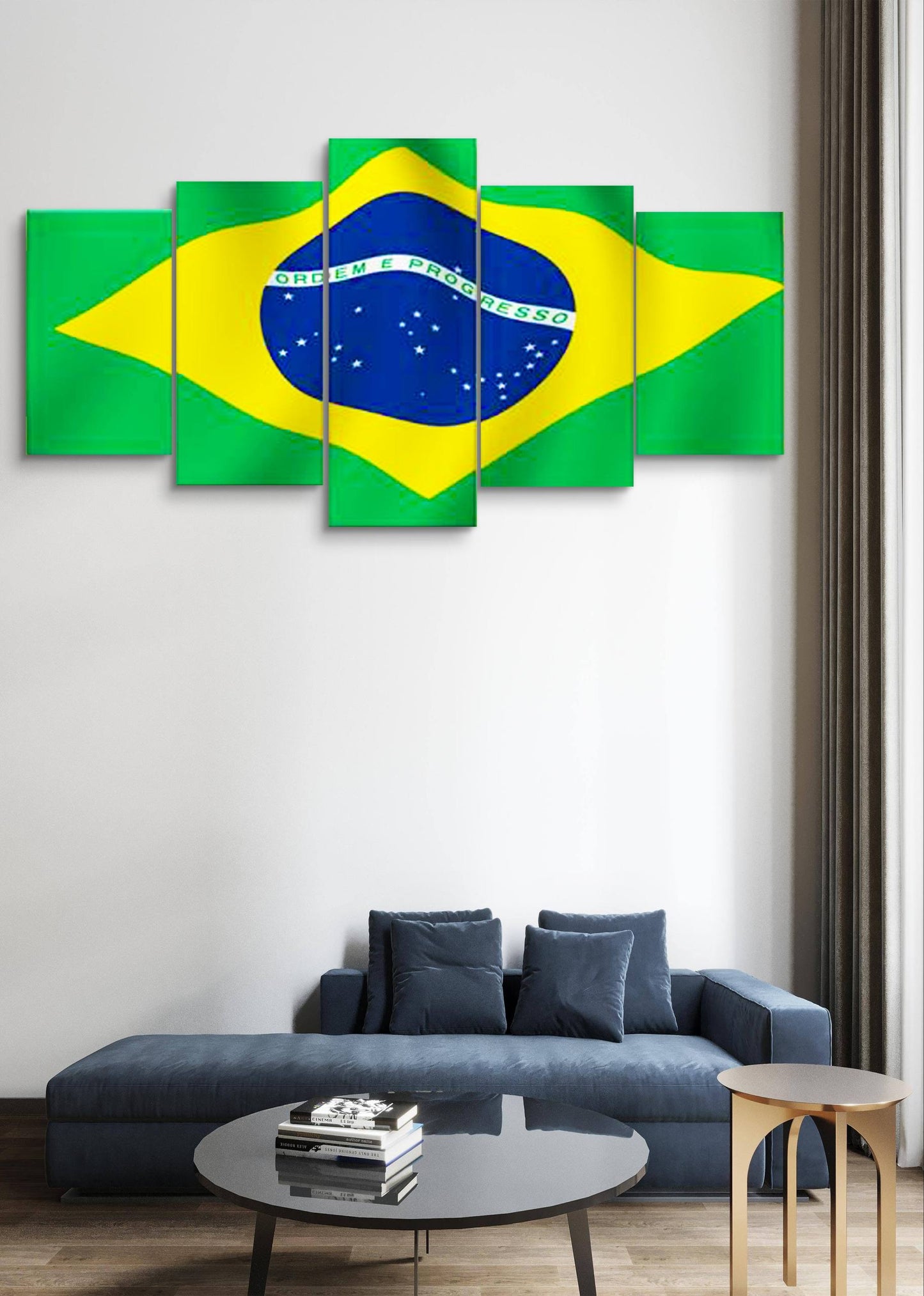 This Is Brazil Flag Canvas Art – Multi-Panel Living Room Décor
