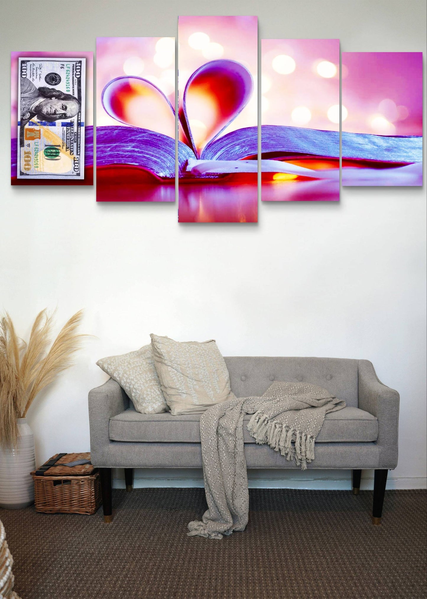 Dollar Abstract Multi-Panel Canvas Wall Art