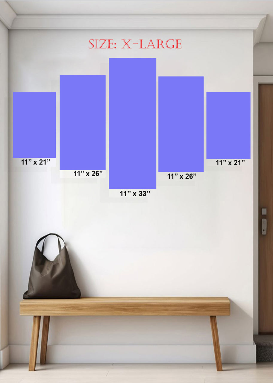 Peacock Design Botanical Canvas Wall Art – Multi-Panel Bedroom Décor
