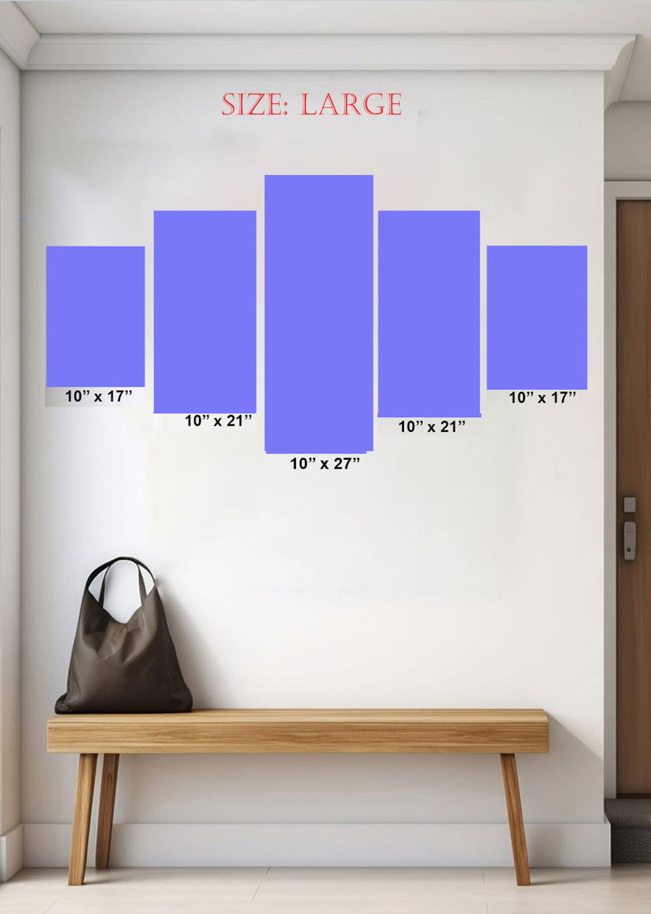 Blue Glass Office Canvas Wall Art – Waterproof Multi-Panel Print
