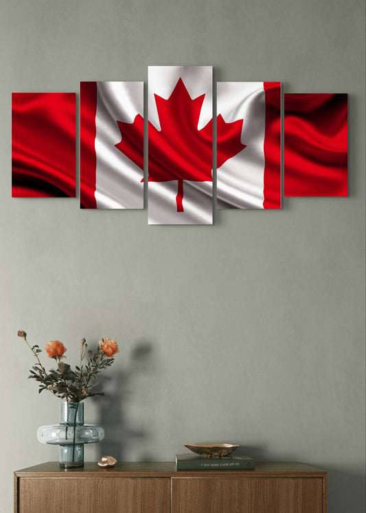 Canada Flag Canvas Art – Multi-Panel Living Room Décor