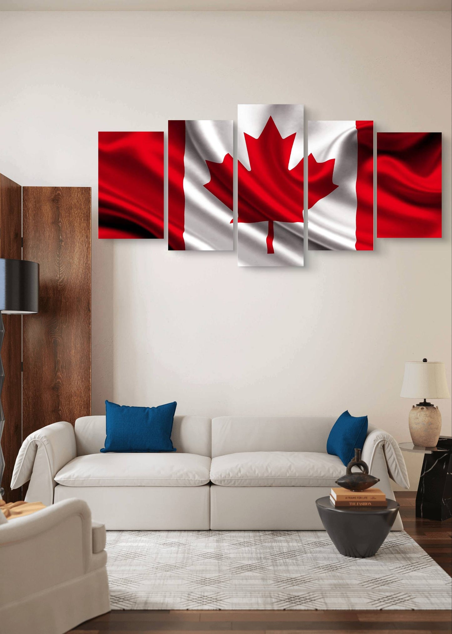 Canada Flag Canvas Art – Multi-Panel Living Room Décor