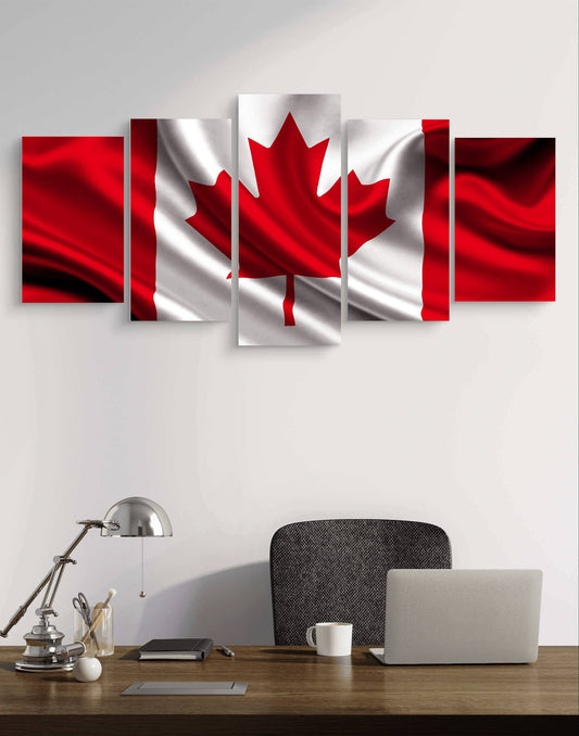 Canada Flag Canvas Art – Multi-Panel Living Room Décor