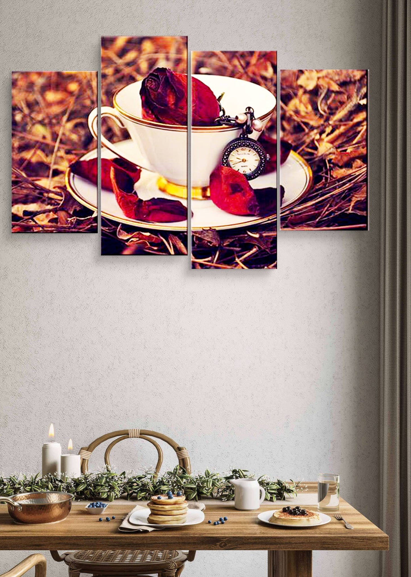 Coffee Cup Canvas Art – Multi-Panel Kitchen Décor