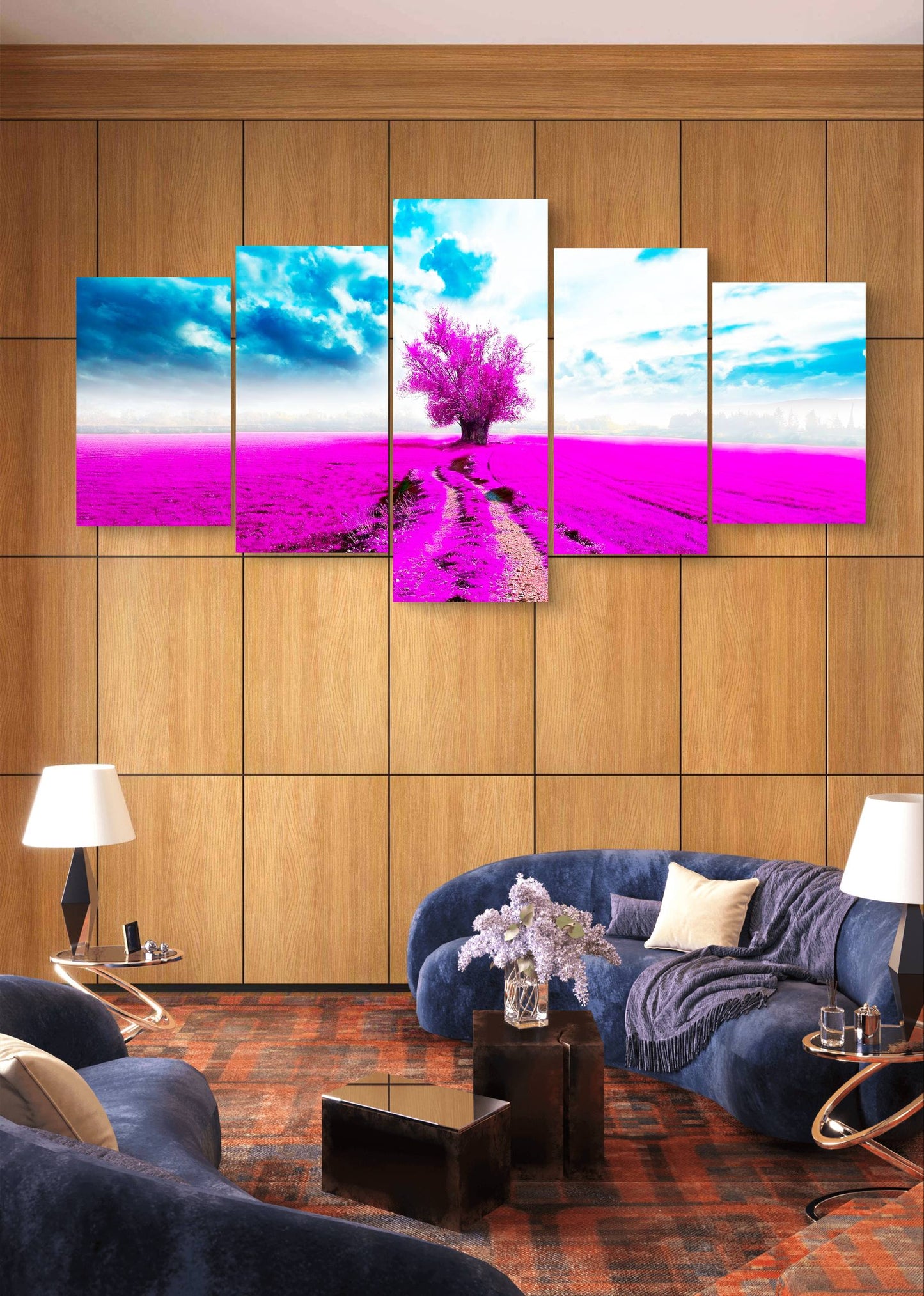 Vt Oak Canvas Wall Art – Multi-Panel Bedroom Decor