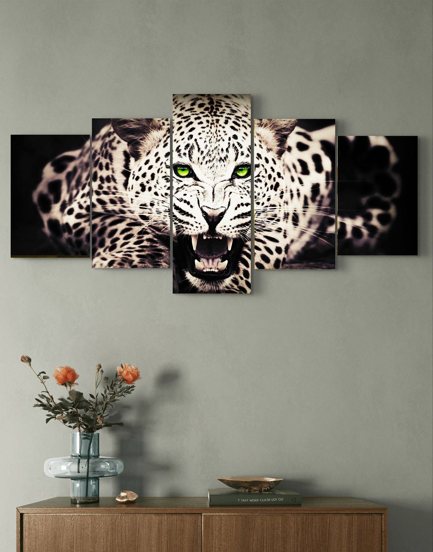 Tiger Dark Multi-Panel Canvas Wall Art