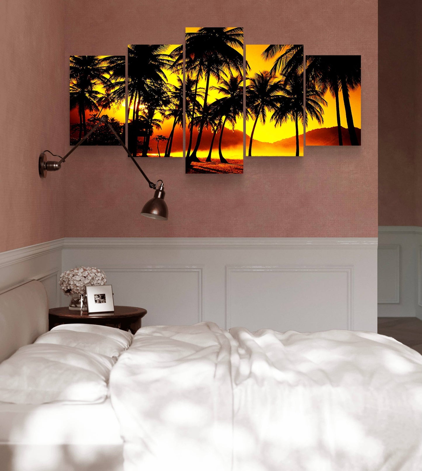 Pal Treeline Beach Canvas Wall Art – Multi-Panel Bedroom Decor